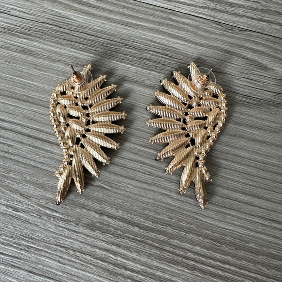 Vici Swan Crystal Drop Earrings in Black - Picture 14 of 15